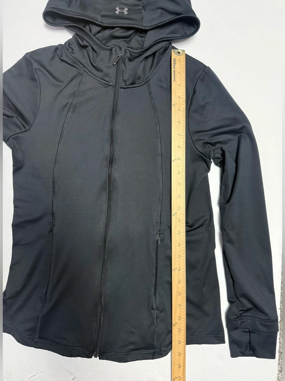 Under Armour Meridian hooded full zip black jacket women’s M